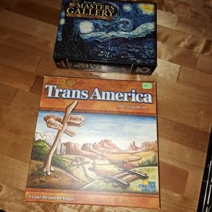 GAME NIGH FUN! 2 Games - Masters Gallery Art & Trans America Train Board games